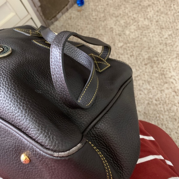 Dooney & Bourke Large Dark Brown Leather Bag - Picture 8 of 9